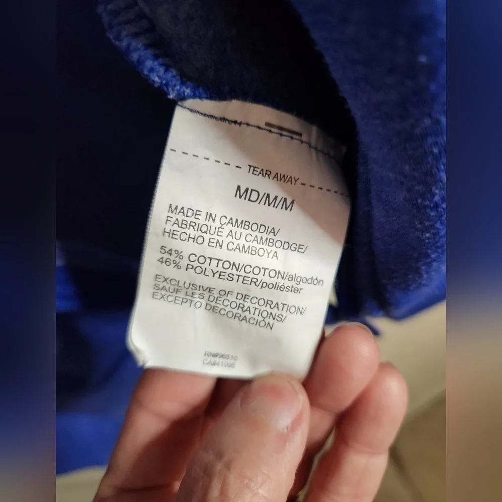 Under Armour Blue Zip Hoodie sz Medium - Picture 6 of 9